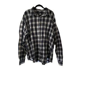 George 3XLT Navy and cream men’s button up